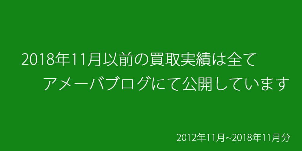 2018年11月以前の入荷情報はアメブロでご確認ください