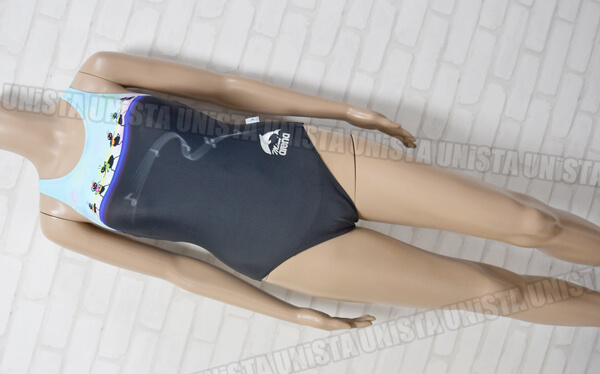 ARENA ミミアリーナ SEN-4561W ルミマジックアクア(塩素消臭・抗菌素材) 女子競泳水着 ブラック・ライトブルー