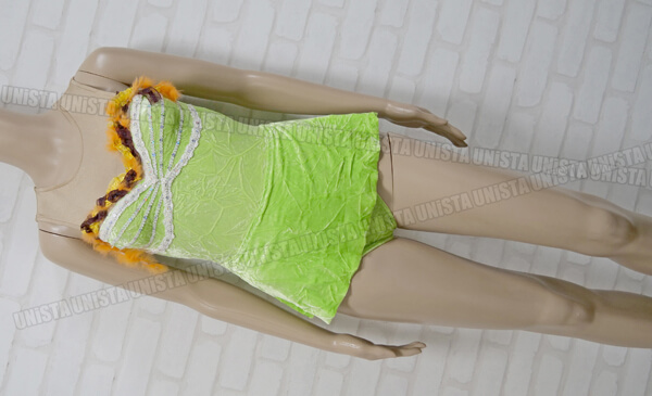 オサムバトンカンパニー 女子新体操・バトントワリング スカート型ノースリーブレオタード グリーン