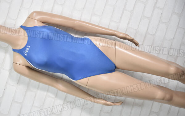ASICS アシックス ALS164 HYDRO MESH ハイドロメッシュ スパイラルカット ハイカット女子競泳水着 ライトブルー