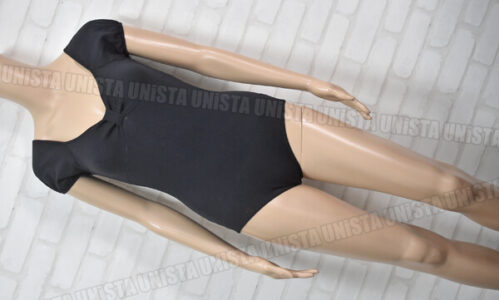 シルビア オリジナルデザイン 女子バレエ・ダンス フレンチスリーブ 半袖レオタード ブラック