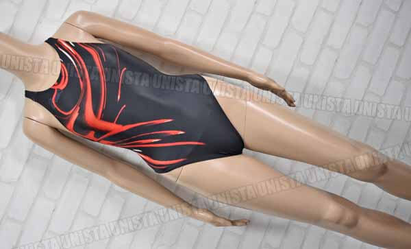 ASICS アシックス ALS01N HYDRO SP ハイドロSP スパイラルカット ハイカット 女子競泳水着 ブラック レッド