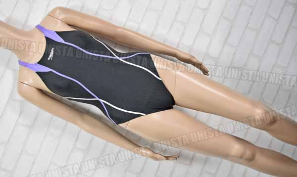 SPEEDO スピード SD46B03 FLEX-CUBE フレックスキューブ FINA 女子競泳水着 ブラック パープル
